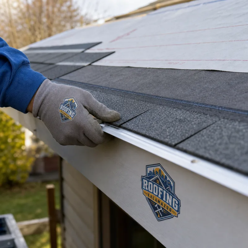 Properly installed drip edge with correctly lapped underlayment and aligned starter-course shingles