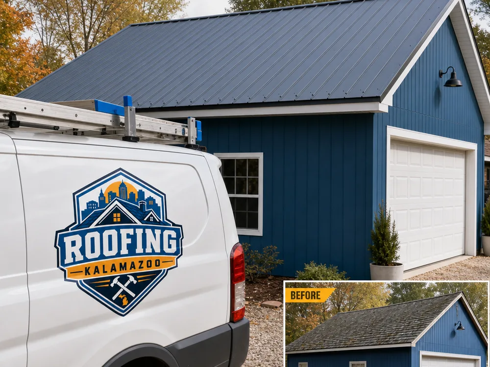 Finished exposed-fastener metal roof with straight panel runs and properly aligned fasteners